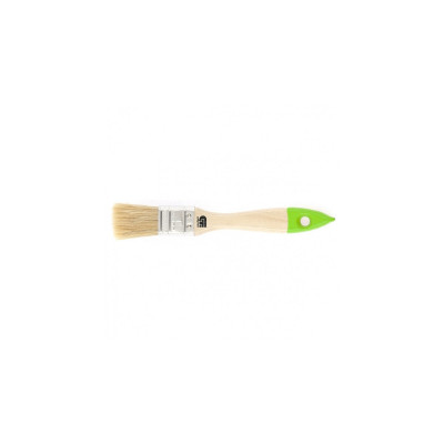Кисть плоская 25 мм, натуральная щетина, деревянная ручка// СИБРТЕХ